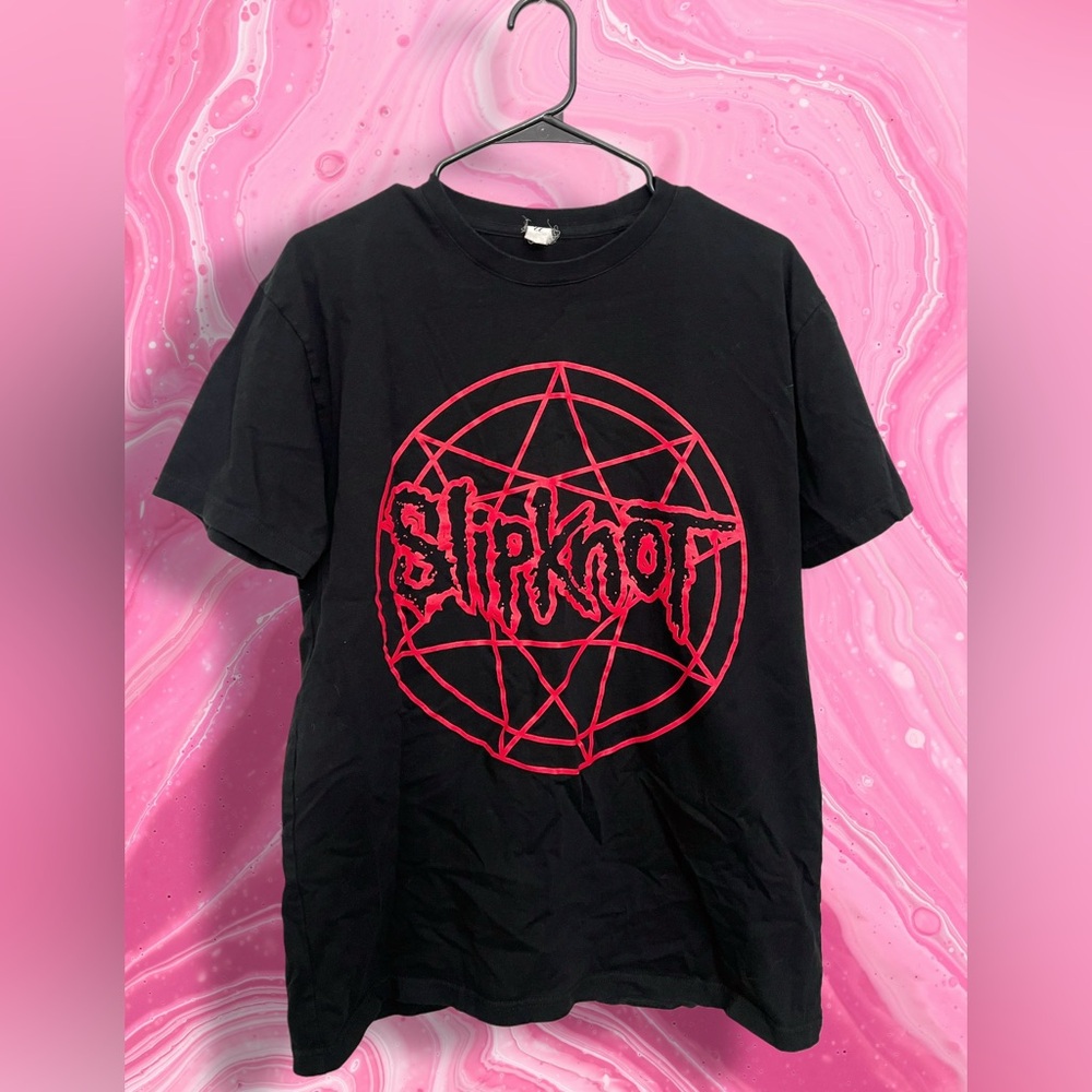 Slipknot Red Pentagram Graphic T-Shirt‎ | Black | Size M/L